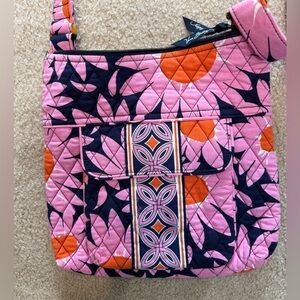 Vera Bradley Pink and Orange Floral Crossbody Bag- rarely used